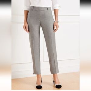 NWT Talbots Hampshire Straight Ankle Pants - Textured color Gray